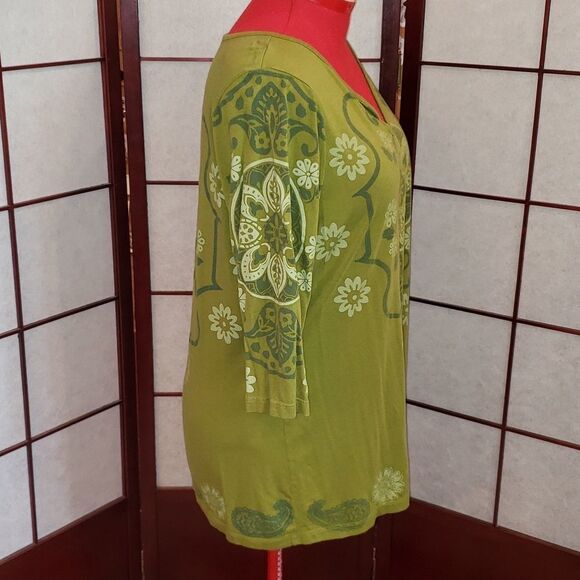 Fashion Bug Olive Green Designer Top - Picture 2 of 5